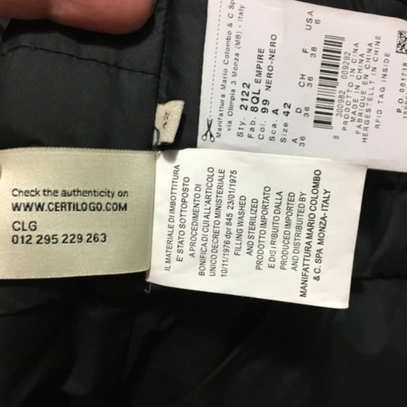 Colmar Originals Research Black Puffer Jacket Sz 6 - Picture 15 of 16